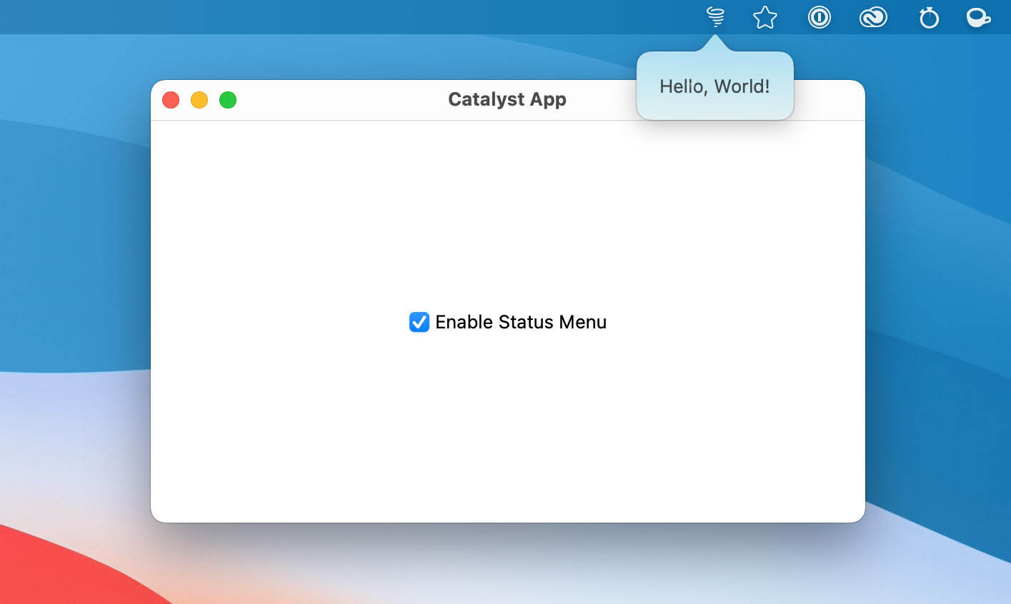 Standalone Status Menu In A Mac Catalyst App Overdesigned Blog